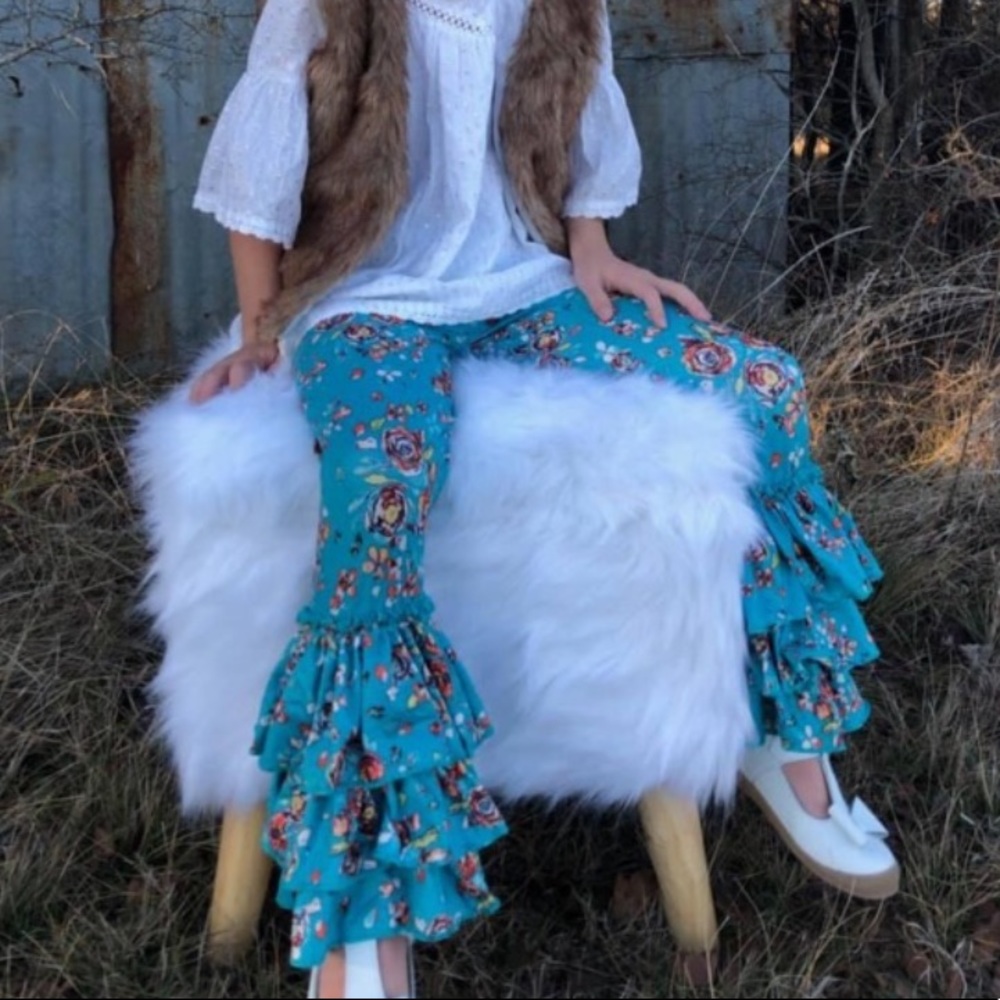 Girls Ruffle Leggings